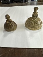 VINTAGE TWO SOUTHERN BELLE BRASS BELLS-AND BRASS
