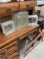 3 Vintage Decorative Glass Blocks