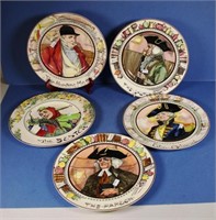 Five Royal Doulton series ware display plates