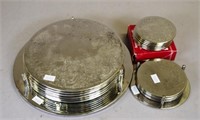 Quantity of silver plated place mats and coasters