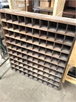 Solid wood cubby shelf