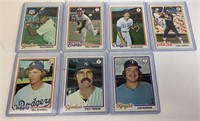 1978 Topps Lot 7 baseball cards