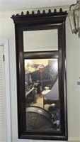 Large Wood Framed Antique Mirror