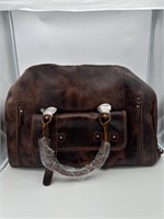 Brown Leather Duffle Bag