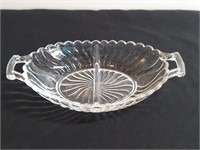 Divided Dish Fostoria Colony 2-handled Clear