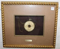 Deluxe Powder Flask in shadow box frame