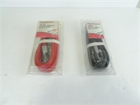 2 Autocraft Top Post Terminal Battery Cables