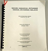 Nahum- Malachi English Braille Grade 2 NIV 1985