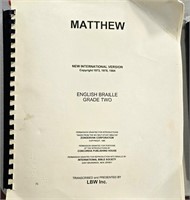 Matthew English Braille Grade 2 NIV 1985
