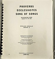 Proverbs, Ecclesiastes & Song of Songs Eng Braille