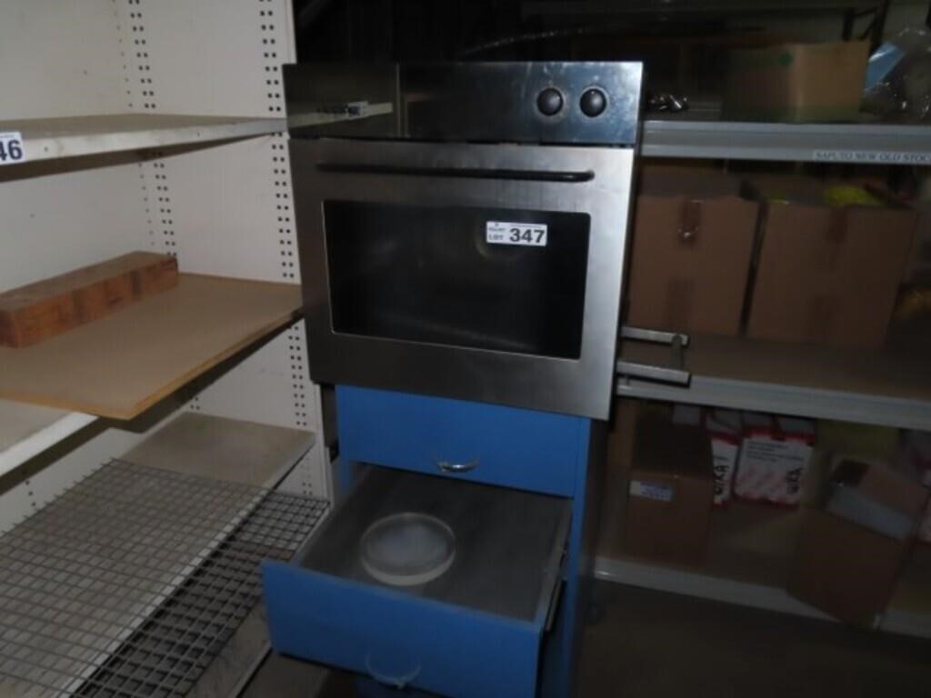Single Door Test Oven on Portable 2 Drawer Bench
