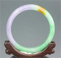 Burma Three Toned Jadeite Bangle