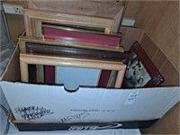 Box of misc picture frames