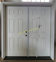 French exterior Door 6'8" x 6' 6 panel