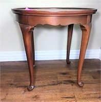 Wood Occasional Table with Walnut Inset