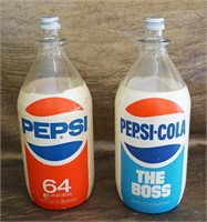 Pair of Vintage Pepsi Bottles