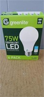 4 Pack 75 Watt LED Light Bulbs