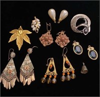 Earrings, jackets  and pendants