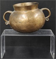 Archaic Style Bronze Double Handled Vessel