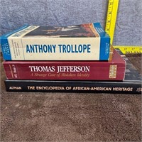 3 Book Lot: Anthony Trollop, Thomas Jefferson,