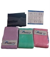 PACK OF 3 RESISTANCE BANDS FOR WORKOUT BY FREESTY