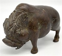 Vintage Chinese Bronze Boar Figure