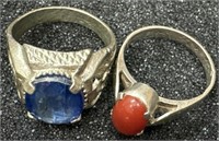 2 Gemstone Handmade Rings