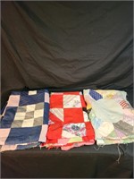 3 full size quilt tops