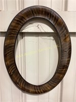 Tiger Wood Oval Picture Frame, missing glass