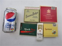5 paquets de cigarettes vides (vintages)