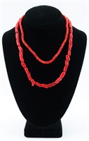 Coral Necklace and String of Beads