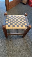 Small Clore footstool, with replaced braided