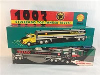 Lot Of Two Vintage Tanker Trucks Texaco And Shell