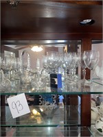 glassware contents of 1 shelf