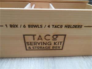 taco serving kit, storage box