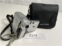 Aiptek pocket camera with case, battery operated