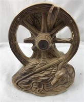 Art Pottery Wagon Wheel Planter Vase