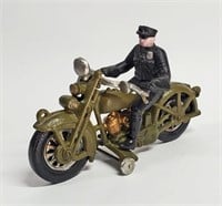 CAST IRON HARLEY DAVIDSON POLICE MOTORCYCLE TOY