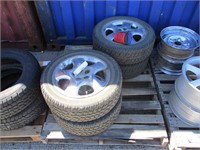 (4) P205/55R16 Studded Tires on 5-Hole Alloy Rims