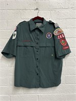 Vintage Boy Scouts BSA Venturing Uniform Shirt L