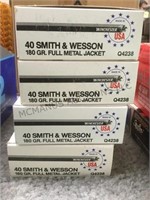 4 boxes of “Winchester “ 40 cal ammo