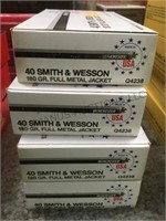 4 boxes of “WINCHESTER” 40 Smith & Wesson ammo