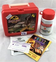 Jurassic Park lunchbox with thermos