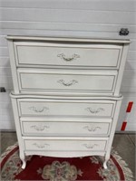 Baronet 5 drawer highboy chest on chest dresser