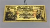 U.S. Collectible Gold Bill