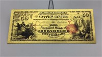 U.S. Collectible Gold Bill