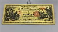 U.S. Collectible Gold Bill