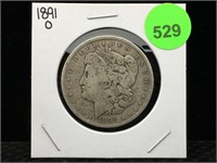 1891-O Morgan Silver Dollar in Flip