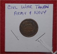Civil War Token  Army & Navy