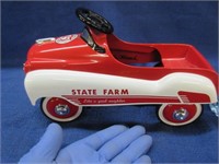 state farm diecast pedal car (1/18 scale) signed